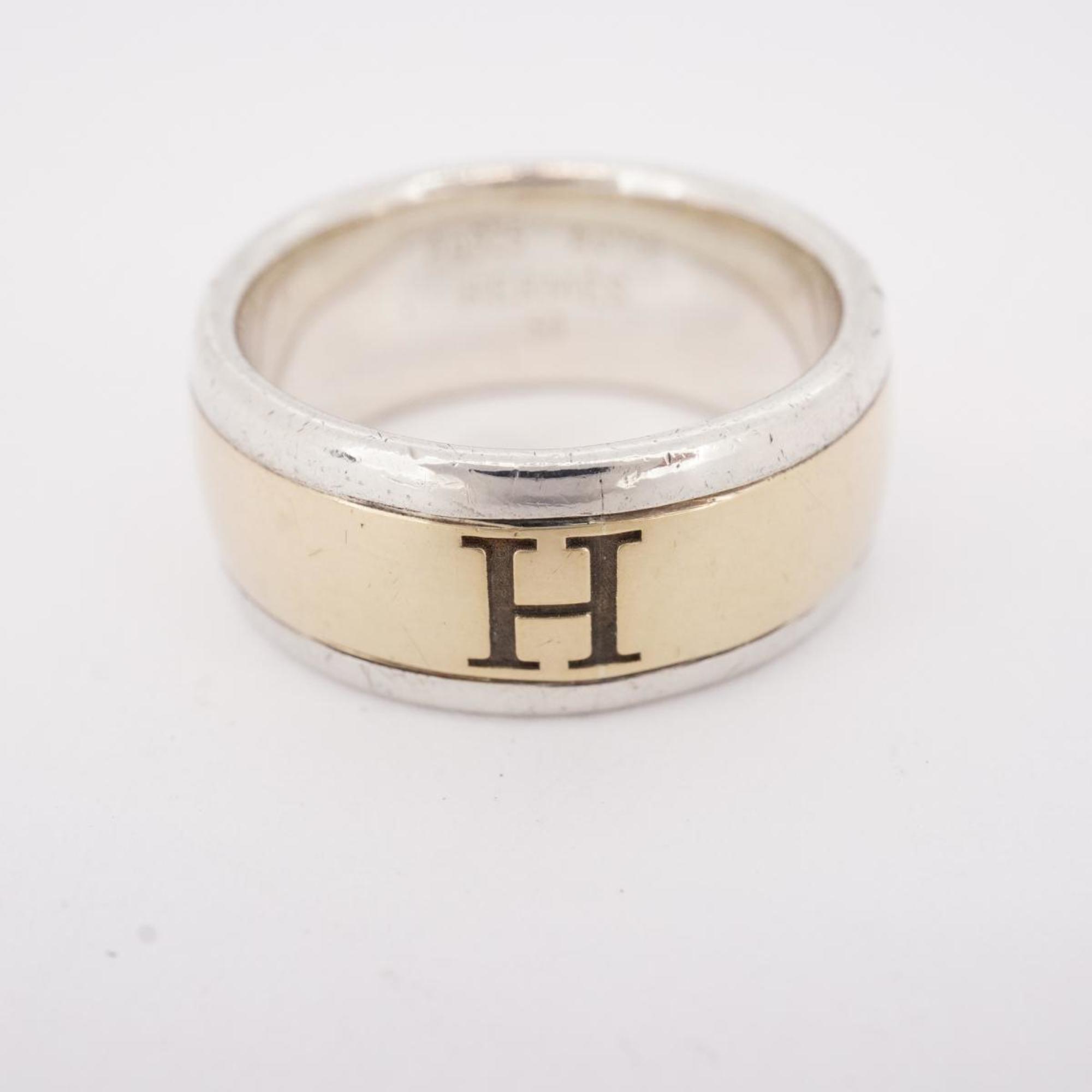 Hermes Ring H/Combination K18YG Yellow Gold 925 Silver Men's Women's