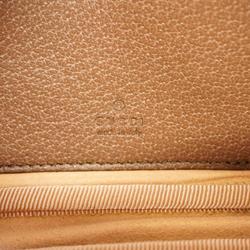 Gucci Shoulder Bag GG Supreme Ophidia 598664 Leather Brown Women's