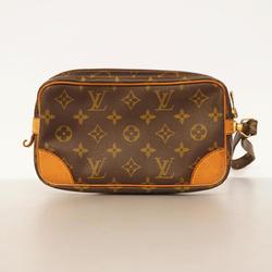 Louis Vuitton Clutch Bag Monogram Marly Dragonne PM M51827 Brown Men's