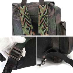 Valentino Garavani Rockstud Camouflage Backpack Leather Khaki Back Pack