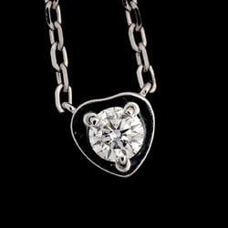 Cartier Amour Heart Diamond Necklace 41cm K18 WG White Gold 750 Diamant Léger