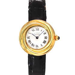 Cartier Must Trinity Vermeil Ladies Watch Gold SV925 Quartz