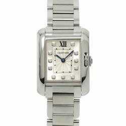 Cartier Tank Anglaise SM W4TA0003 Ladies Watch 11P Diamond Silver Quartz