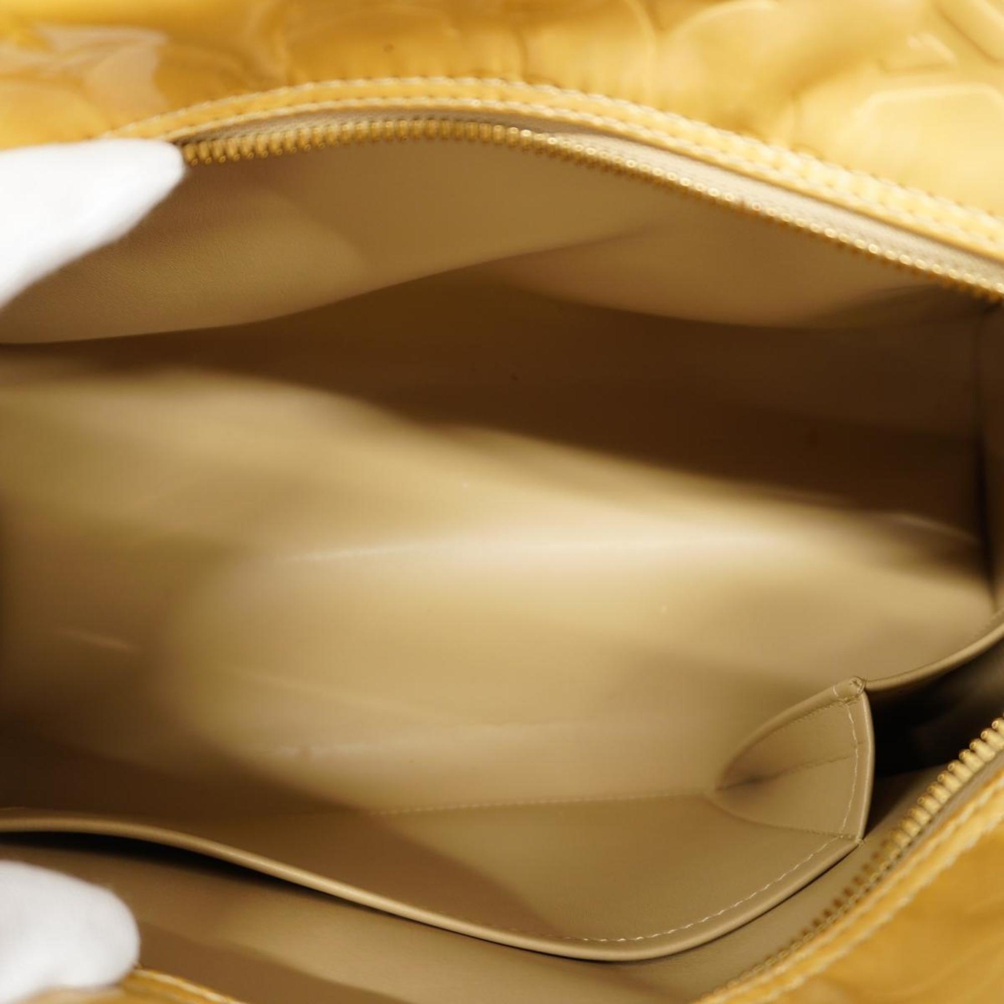 Louis Vuitton Handbag Vernis Tompkins Square M91149 Beige Women's