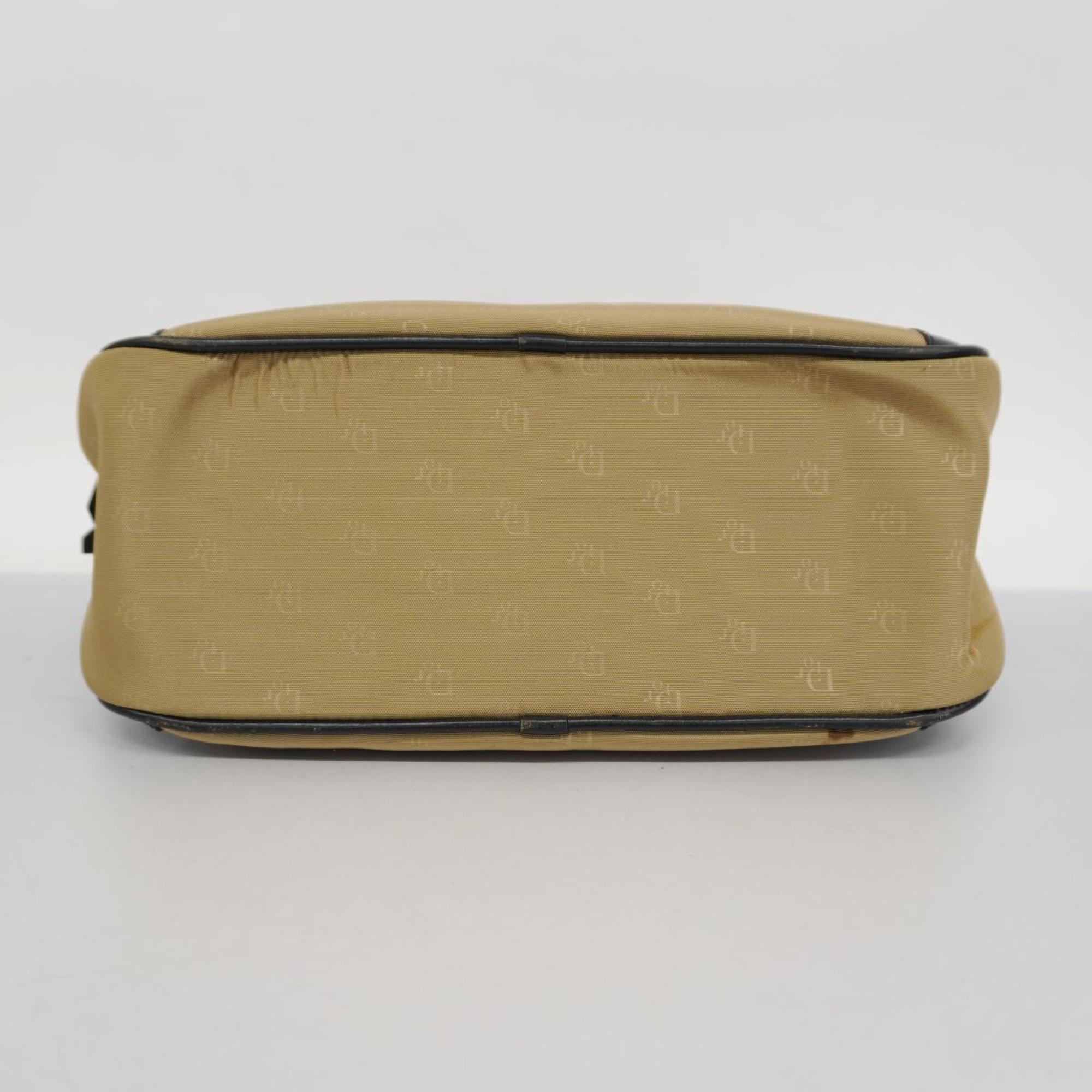 Christian Dior handbag nylon leather navy beige ladies