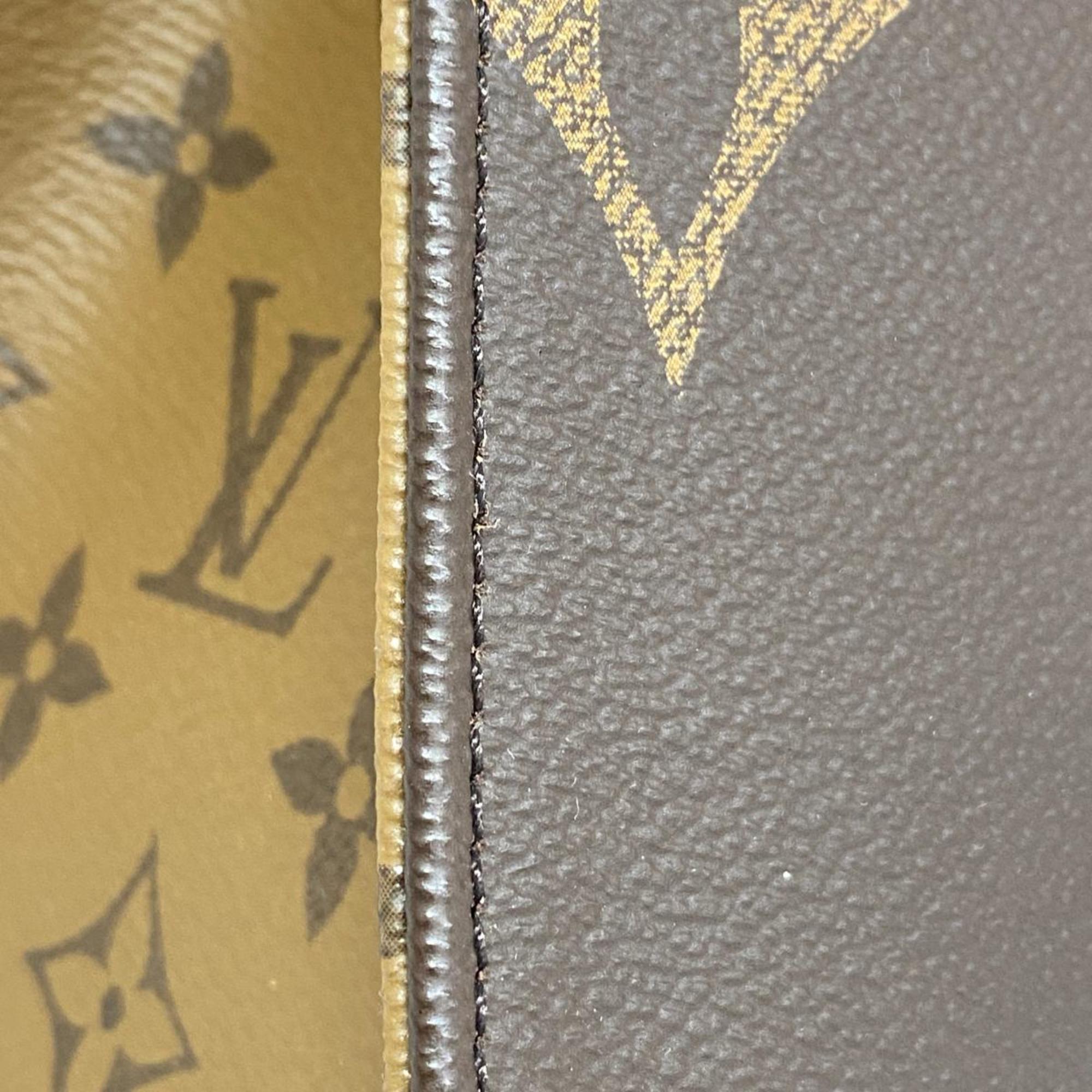 Louis Vuitton Handbag Giant Monogram Reverse On The Go PM M46373 Brown Women's