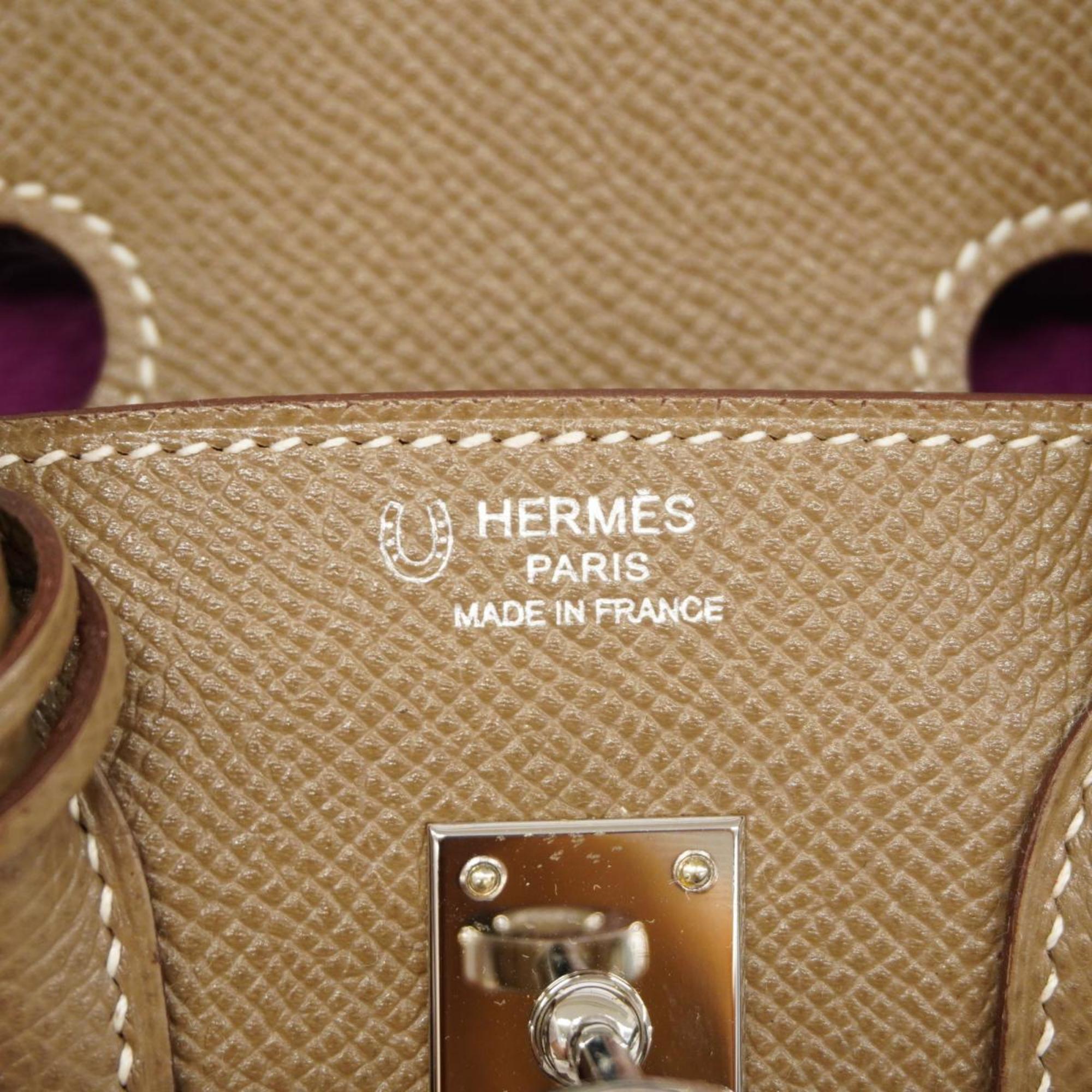 Hermes handbag Birkin 25 Verso special order R stamped Epsom leather Tosca for women