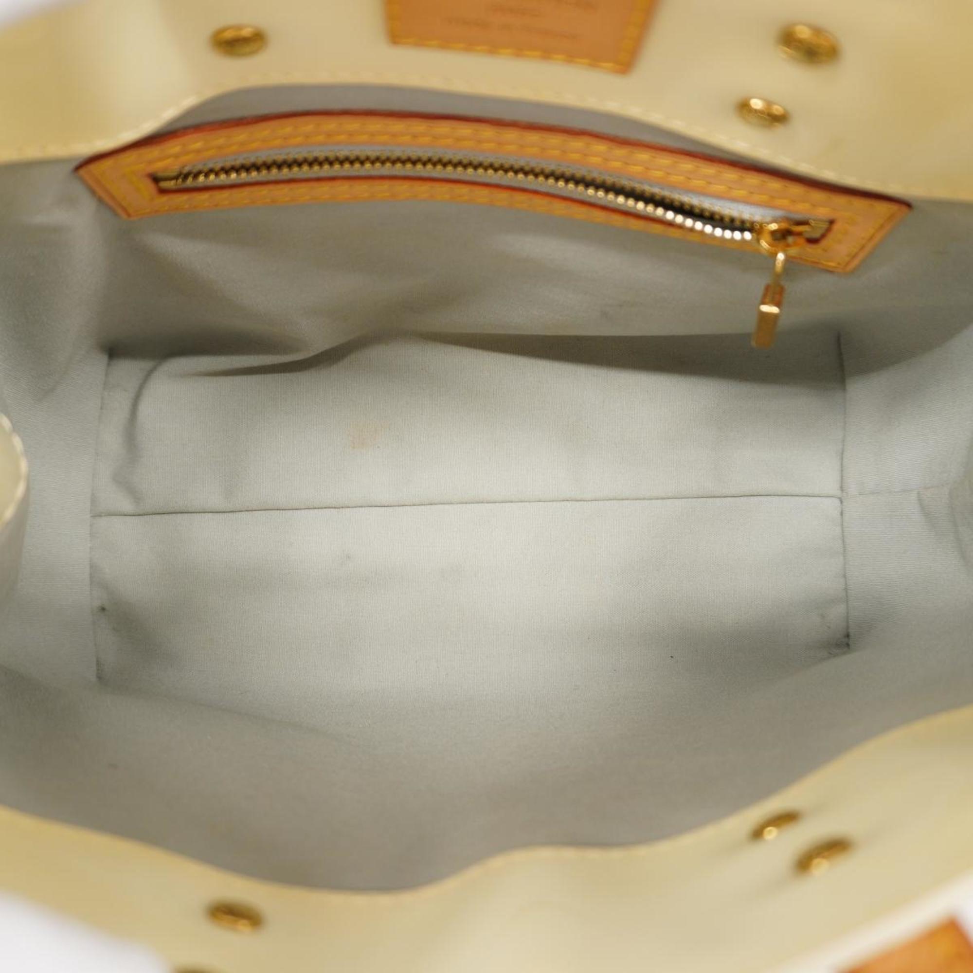 Louis Vuitton Handbag Vernis Reed PM M91336 Pearl Ladies