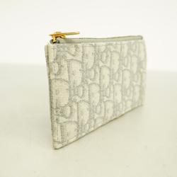 Christian Dior Wallet/Coin Case Trotter Canvas Grey Women's