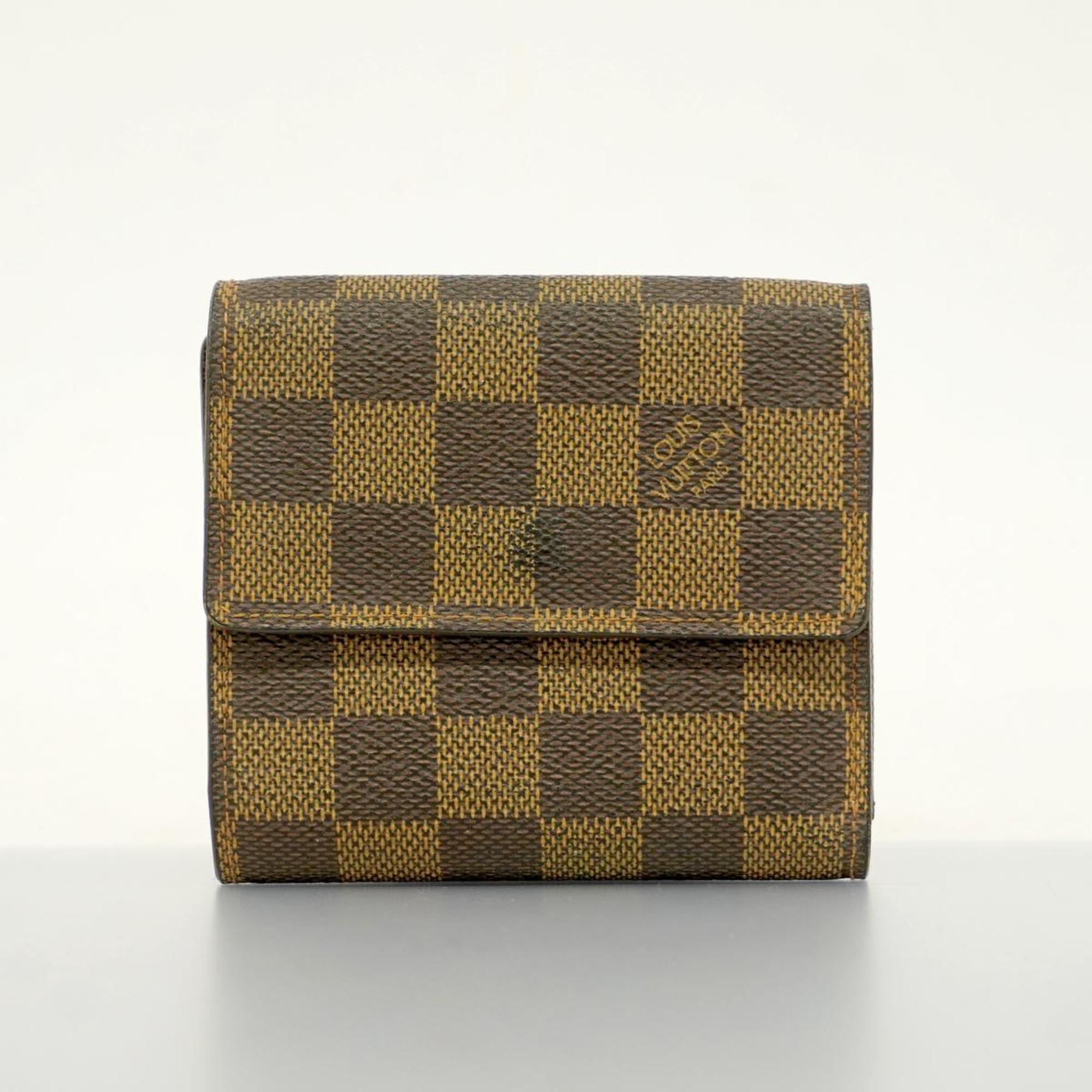 Louis Vuitton Tri-fold Wallet Damier Porte Monnaie Billet Credit N61652 Ebene Men's Women's