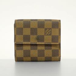Louis Vuitton Tri-fold Wallet Damier Porte Monnaie Billet Credit N61652 Ebene Men's Women's