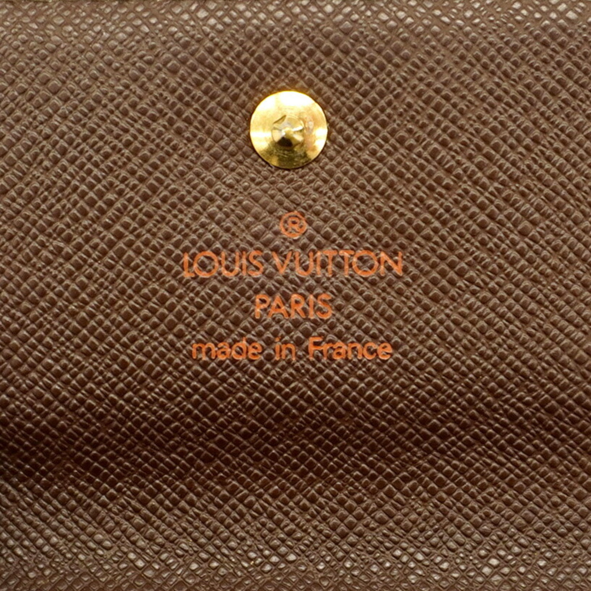 Louis Vuitton Tri-fold Wallet Damier Porte Monnaie Billet Credit N61652 Ebene Men's Women's