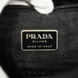 Prada Shoulder Bag Nylon Leather Black Women's