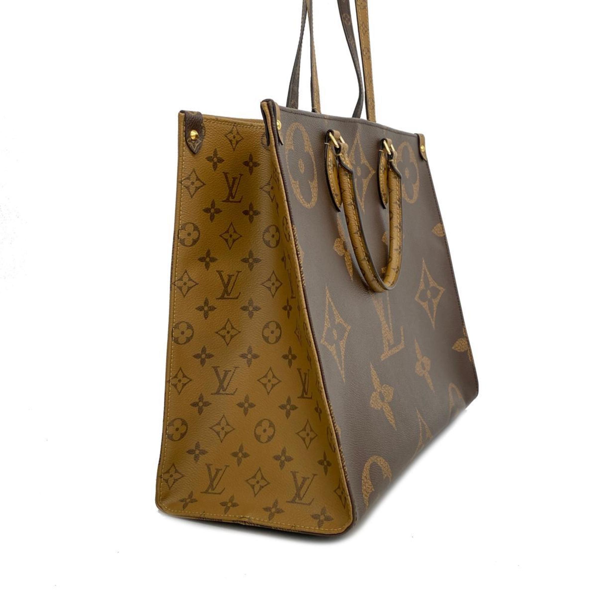 Louis Vuitton Handbag Giant Monogram Reverse On The Go GM M45320 Brown Women's