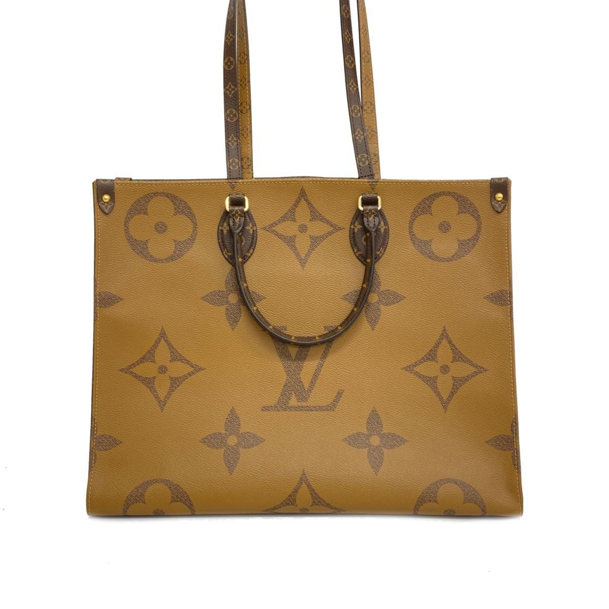 Louis Vuitton Handbag Giant Monogram Reverse On The Go GM M45320 Brown Women's