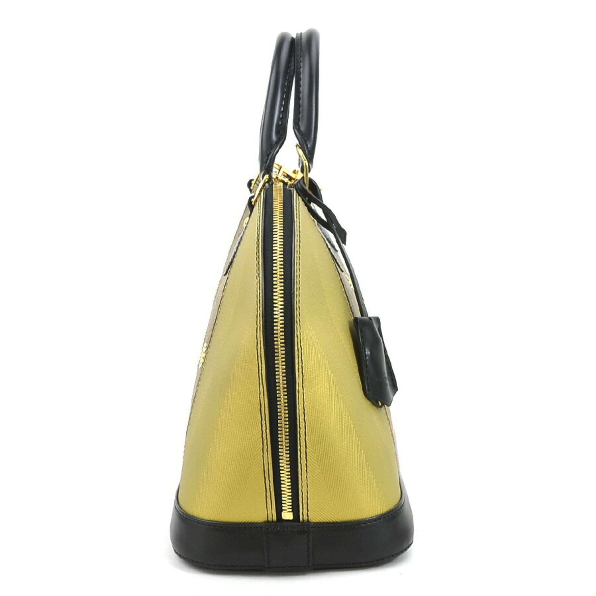 Louis Vuitton LOUIS VUITTON Handbag Alma PM Leather Coated Canvas Black Brown Gold Women's M43407 e58722a