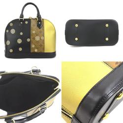 Louis Vuitton LOUIS VUITTON Handbag Alma PM Leather Coated Canvas Black Brown Gold Women's M43407 e58722a