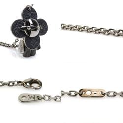 Louis Vuitton Necklace Collier Monogram Vivienne Metal Black Men's M62681 55705g