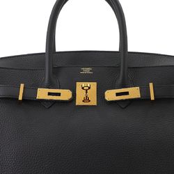 Hermes Birkin 30 Hand Bag Togo Black A Stamp Gold Hardware