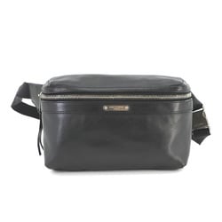 Saint Laurent SAINT LAURENT City Body Bag Waist Pouch Leather Black 505973 Belt