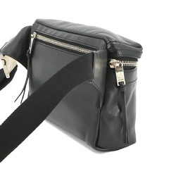 Saint Laurent SAINT LAURENT City Body Bag Waist Pouch Leather Black 505973 Belt