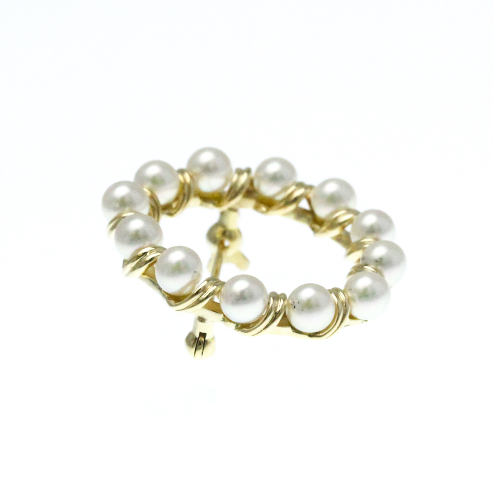Mikimoto Pearl Brooch Yellow Gold (14K) Pearl Brooch Gold,White