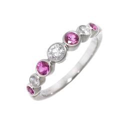 Tiffany & Co. Jazz Graduated Ring Diamond Sapphire Pt Platinum