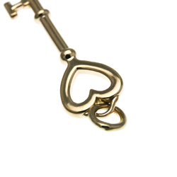 Tiffany Heart Key Necklace Pink Gold (18K) No Stone Men,Women Fashion Pendant (Pink Gold)