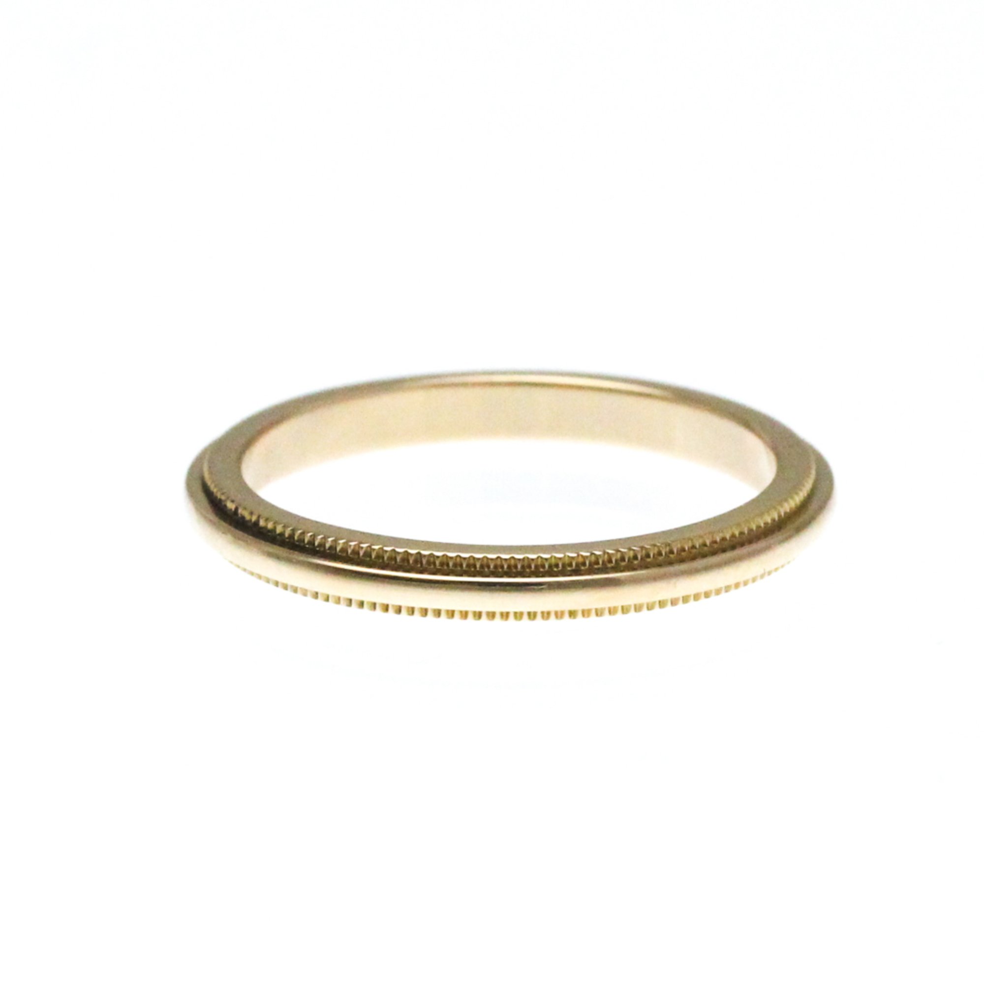 Tiffany Classic Milgrain Ring Pink Gold (18K) Fashion No Stone Band Ring Pink Gold