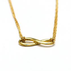 Tiffany Infiniti Yellow Gold (18K) No Stone Men,Women Fashion Pendant Necklace (Gold)