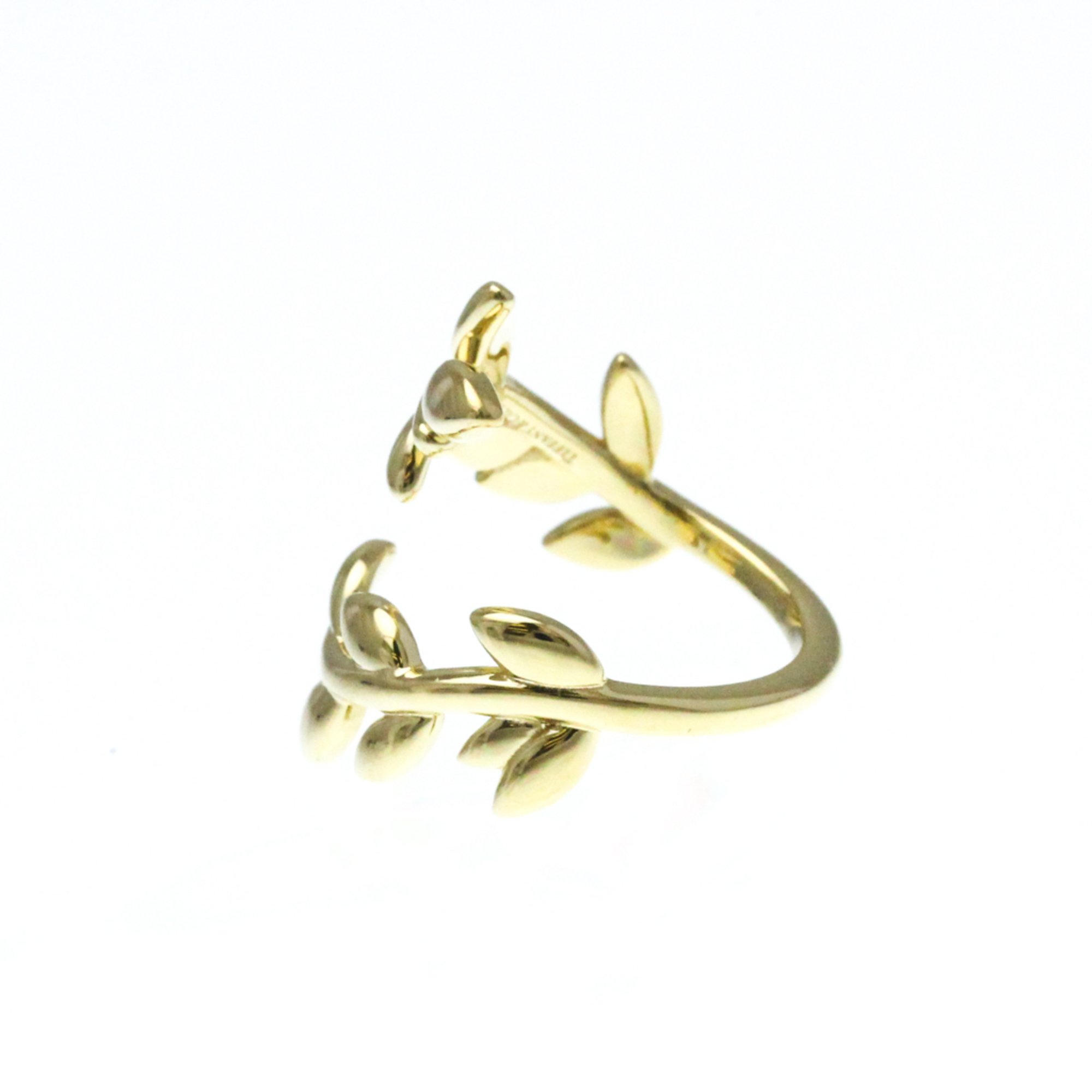 Tiffany Olive Leaf Bypass Yellow Gold (18K) No Stone Band Ring Gold