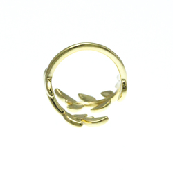 Tiffany Olive Leaf Bypass Yellow Gold (18K) No Stone Band Ring Gold