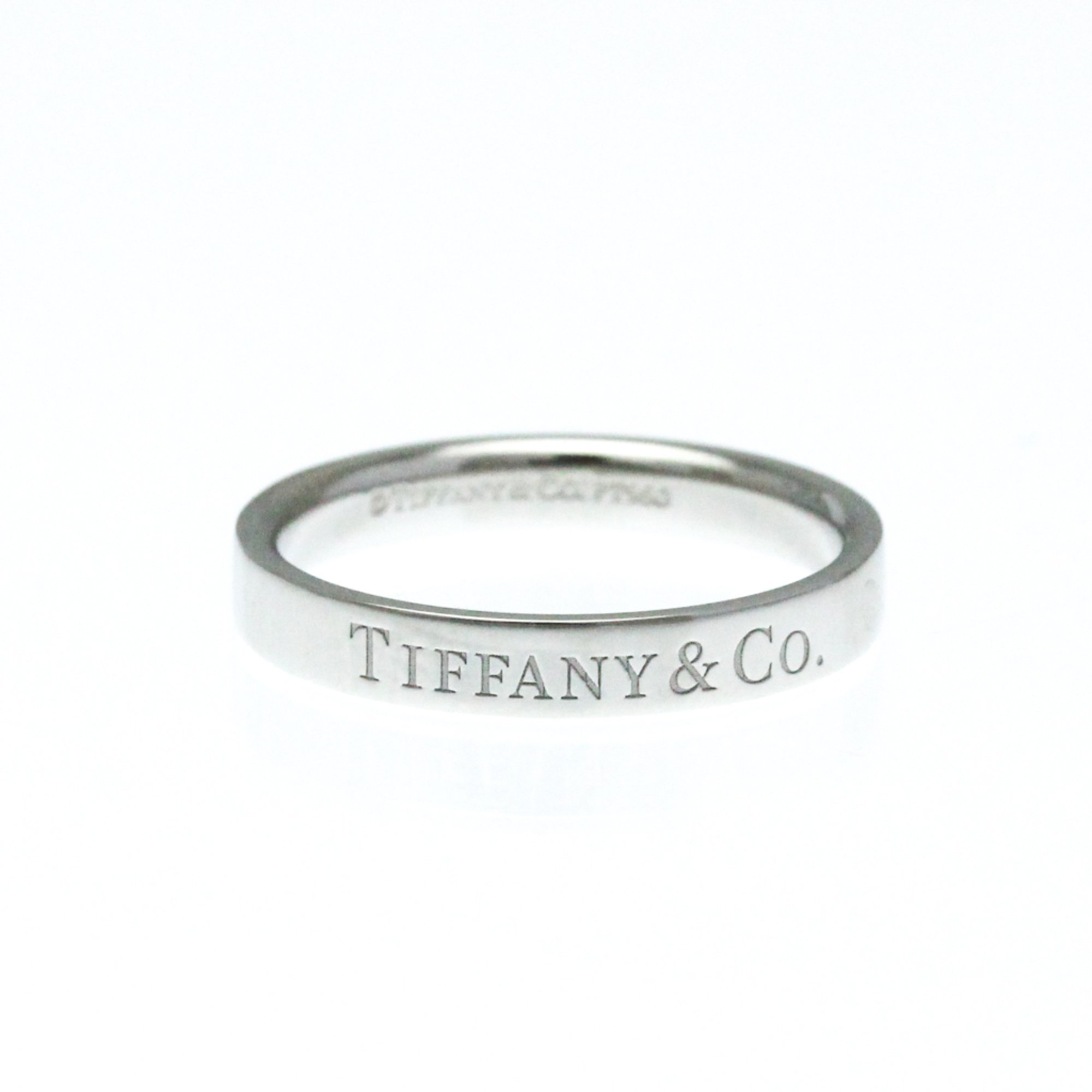 Tiffany Flat Band Ring Platinum Fashion No Stone Band Ring Silver