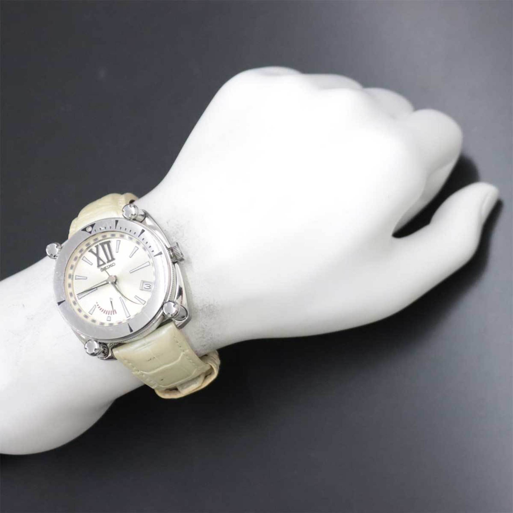 Seiko Galante SBLA009 Men's Watch Spring Drive Date Silver Automatic Winding