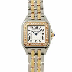 Cartier Panthere de combination W3PN0006 ladies' watch diamond bezel K18PG silver quartz
