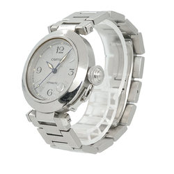 Cartier Pasha C W31023M7 Boys' Watch Date Silver Automatic Self-Winding