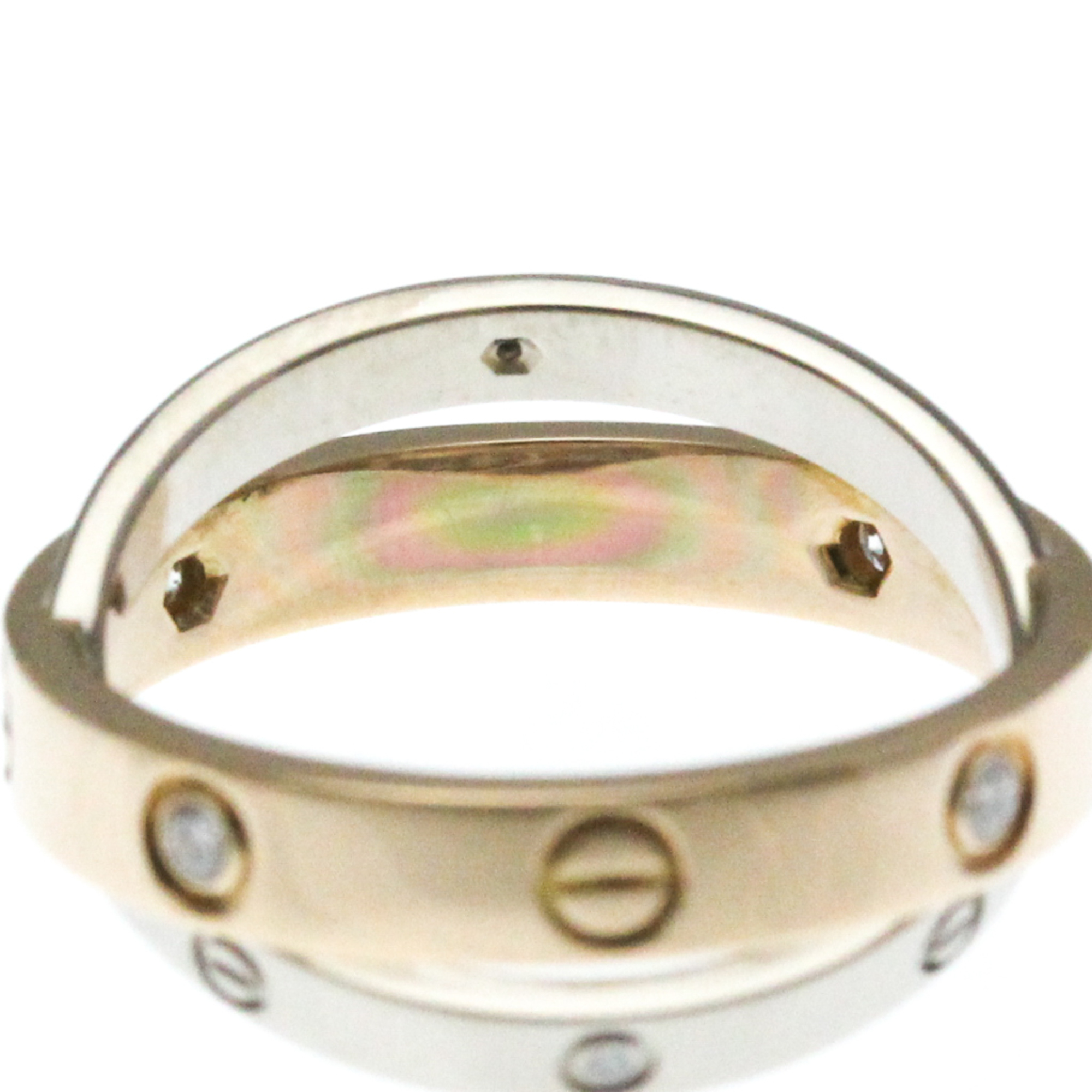 Cartier Love Be Love Ring B4094300 Pink Gold (18K),White Gold (18K) Fashion Diamond Band Ring Pink Gold,Silver