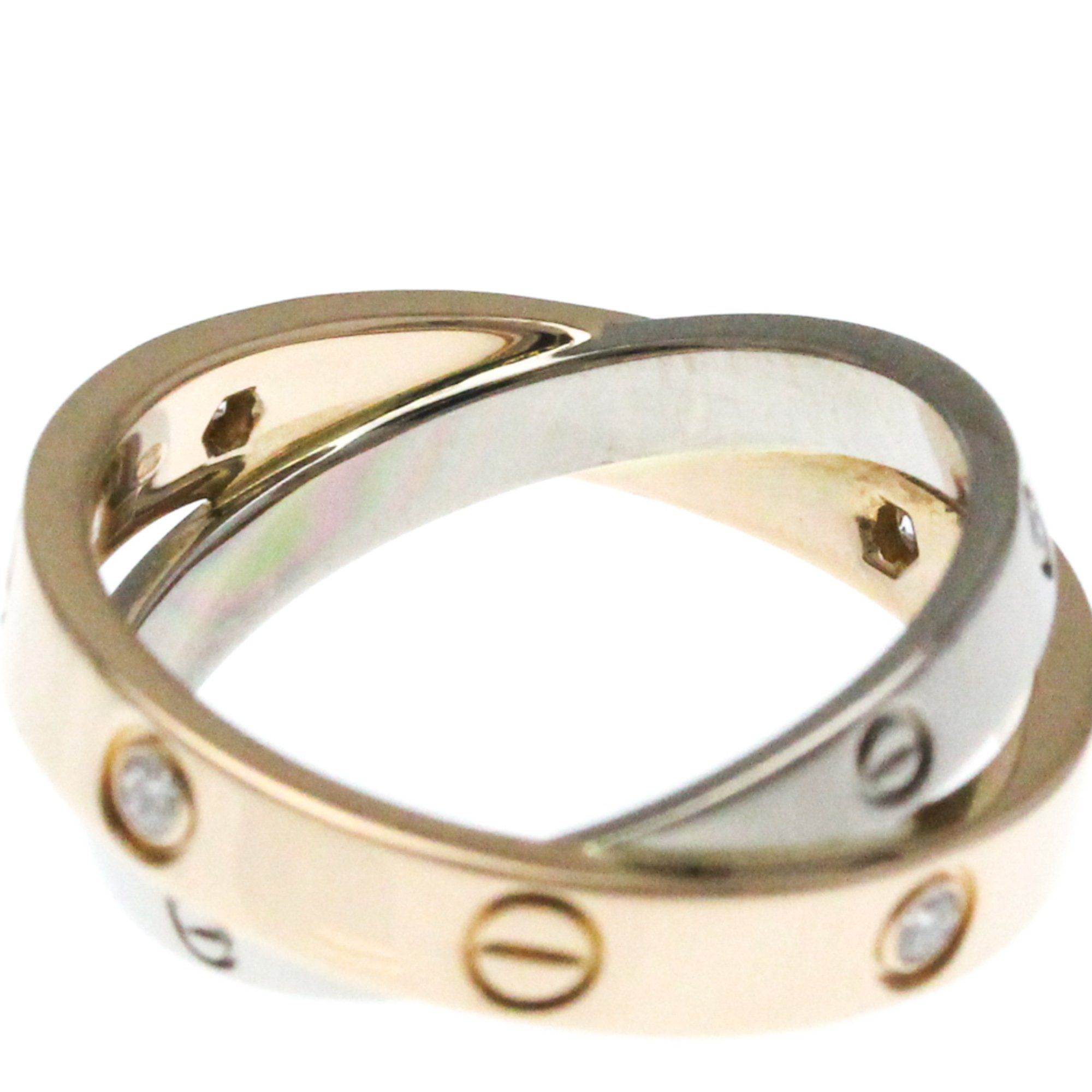 Cartier Love Be Love Ring B4094300 Pink Gold (18K),White Gold (18K) Fashion Diamond Band Ring Pink Gold,Silver