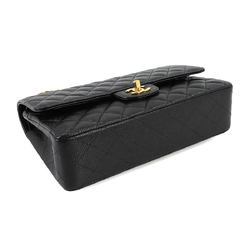 CHANEL Matelasse 25 Chain Shoulder Bag Caviar Skin Black A01112 Gold Metal Fittings Coco Mark