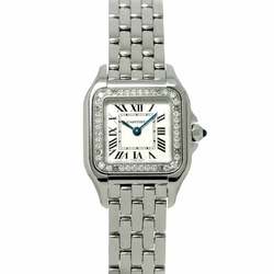 Cartier Panthere de SM Diamond Bezel W4PN0007 Women's Watch Silver Quartz