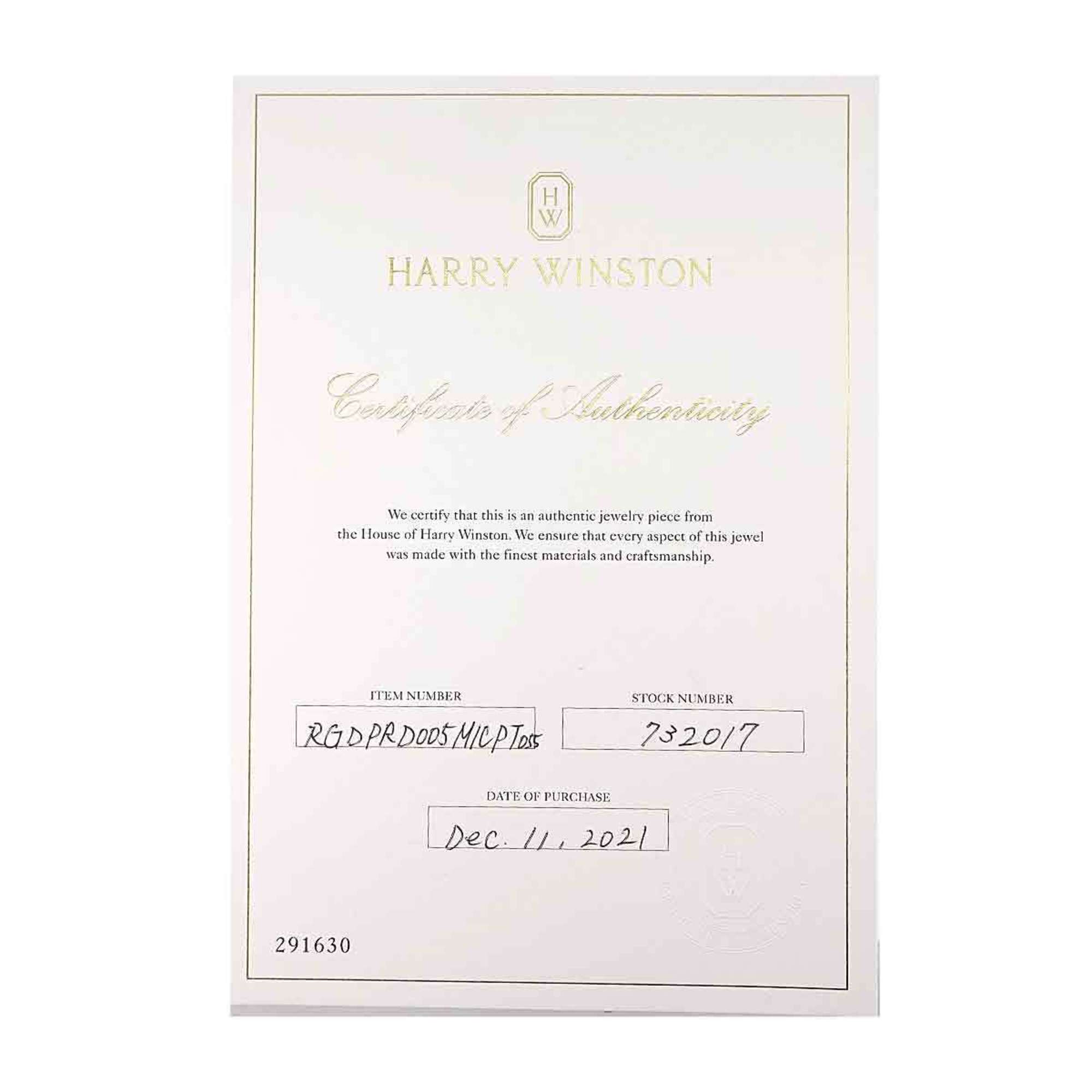 Harry Winston HARRY WINSTON Round Micro Pave Diamond 0.57ct D VVS2 3EX Ring Pt Platinum HW