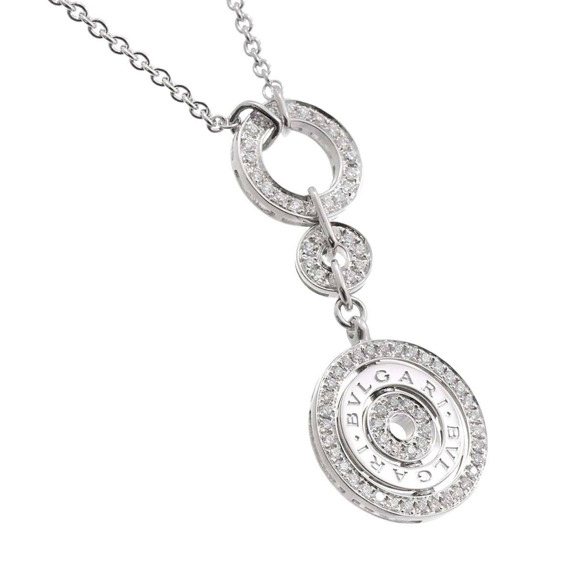 BVLGARI Astrale Cherki Diamond Necklace 47cm K18 WG White Gold 750