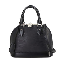 Louis Vuitton Epi Alma BB 2way Hand Shoulder Bag Leather Noir M40862 RFID Silver Hardware