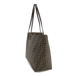 FENDI Zucca Tote Bag in brown and black with gold hardware, 8BH185