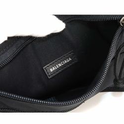 BALENCIAGA Weekend Body Bag Waist Nylon Black 618190