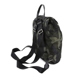 PRADA Camouflage pattern backpack, nylon, saffiano leather, multicolor, BZ0032, silver hardware, Backpack