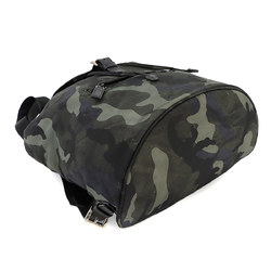 PRADA Camouflage pattern backpack, nylon, saffiano leather, multicolor, BZ0032, silver hardware, Backpack
