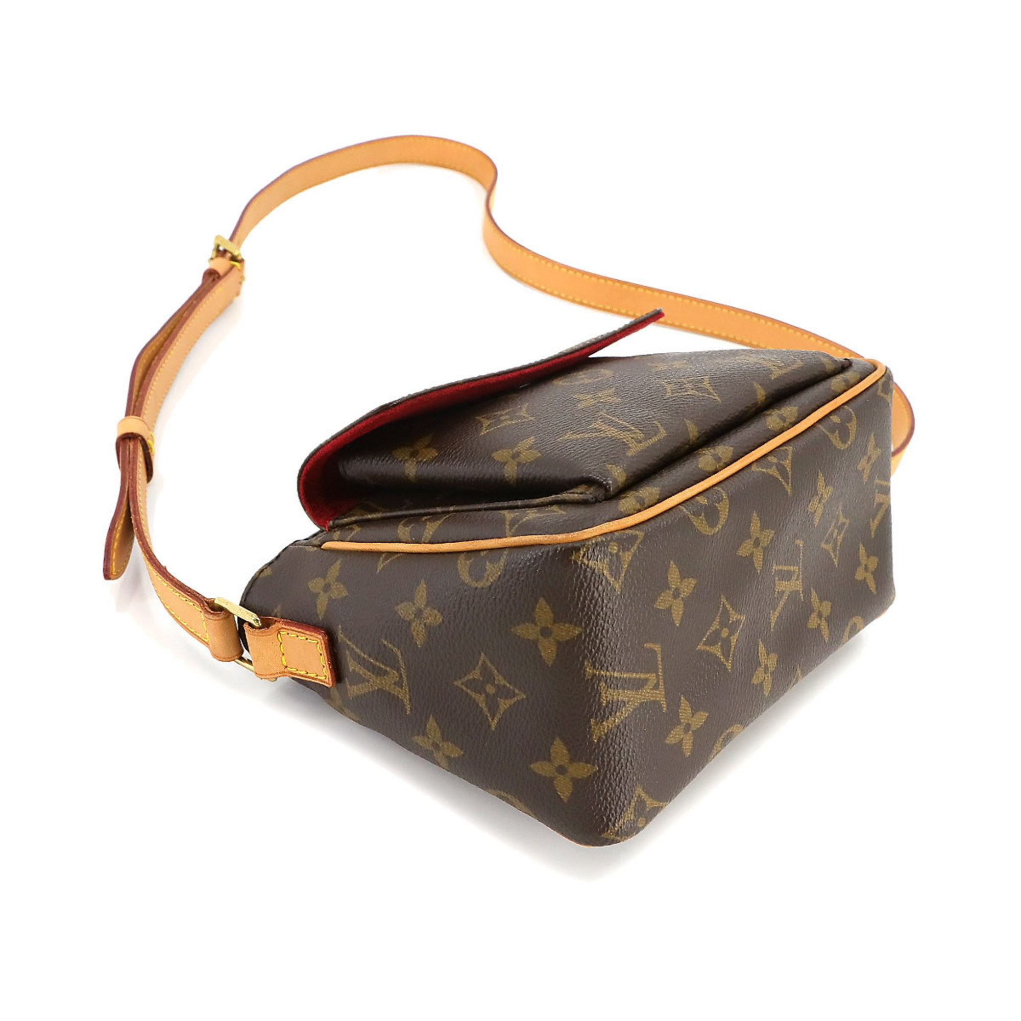 Louis Vuitton Monogram Viva Cite PM Shoulder Bag Brown M51165 Gold Hardware