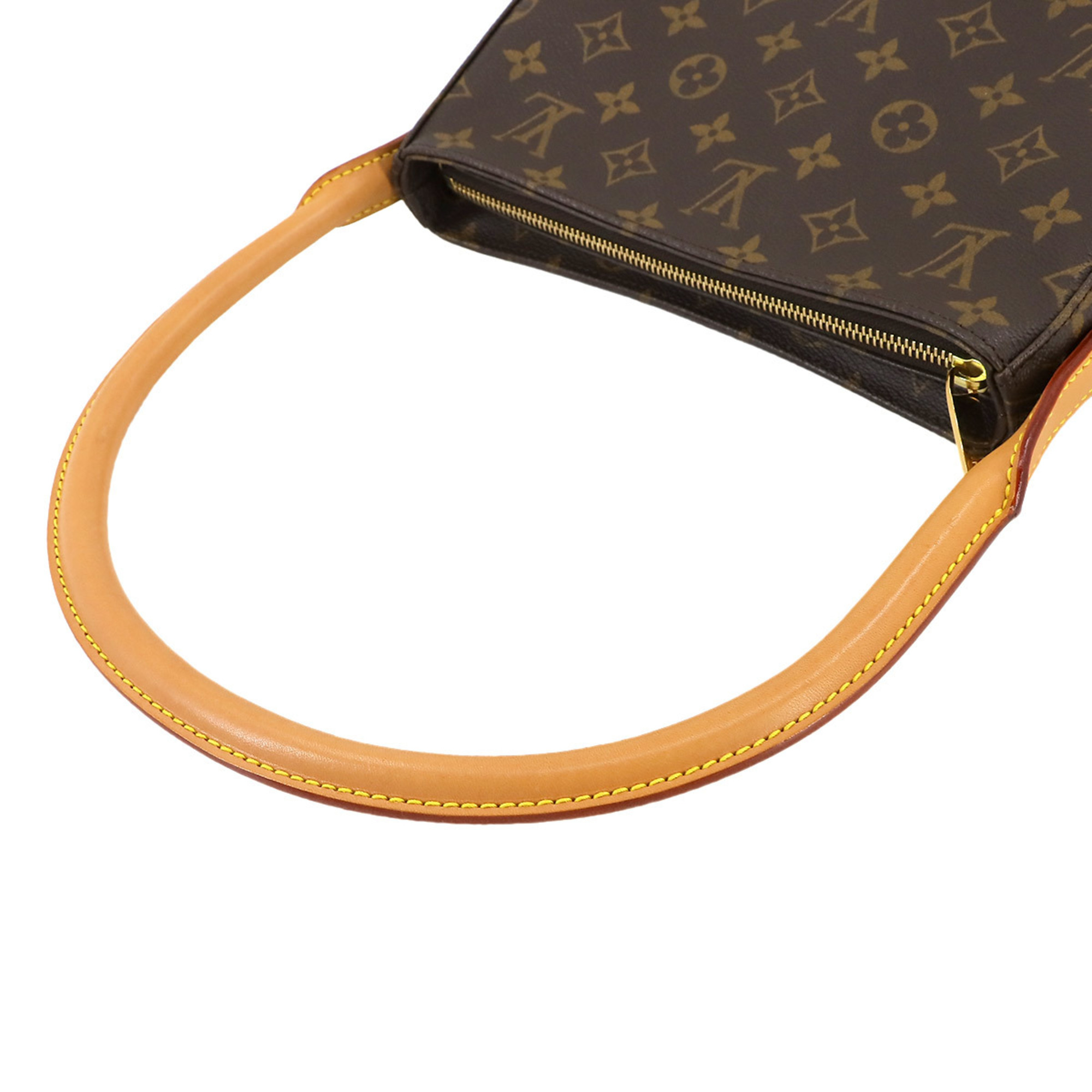 Louis Vuitton LOUIS VUITTON Monogram Looping MM Shoulder Bag Brown M51146