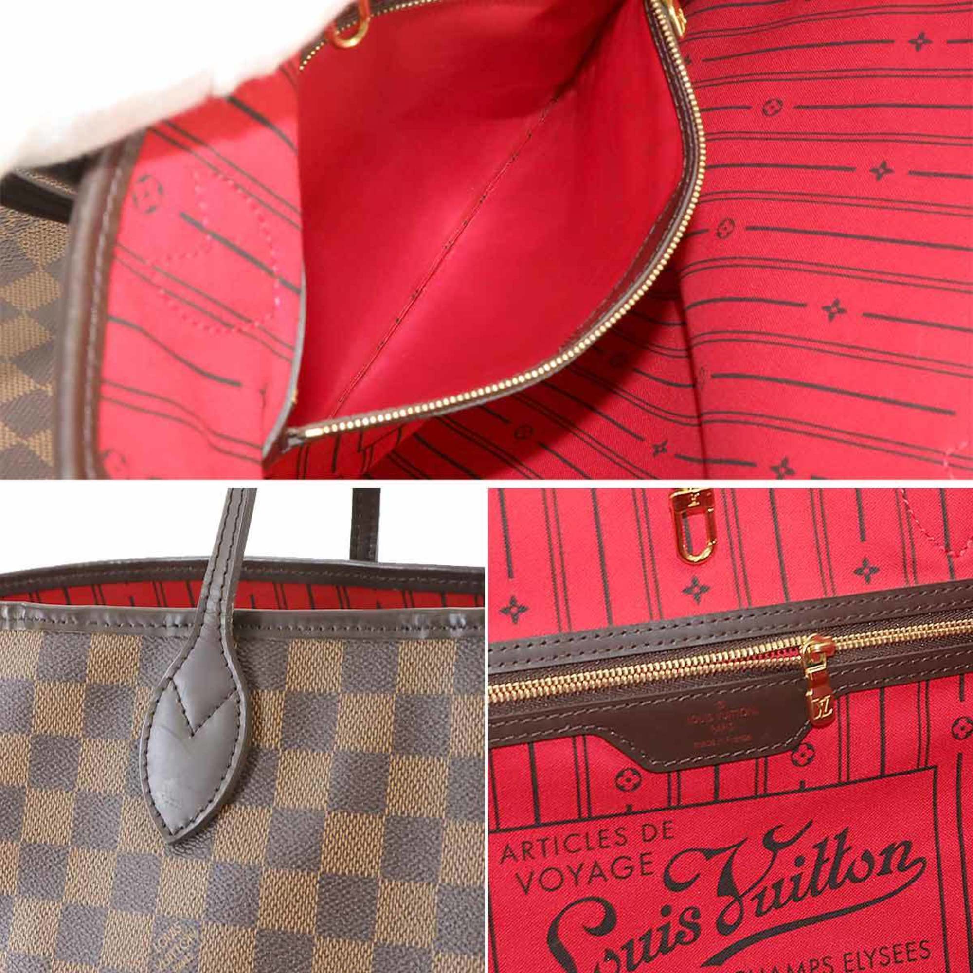 Louis Vuitton Damier Neverfull GM Ebene Cerise N51106 Gold Hardware